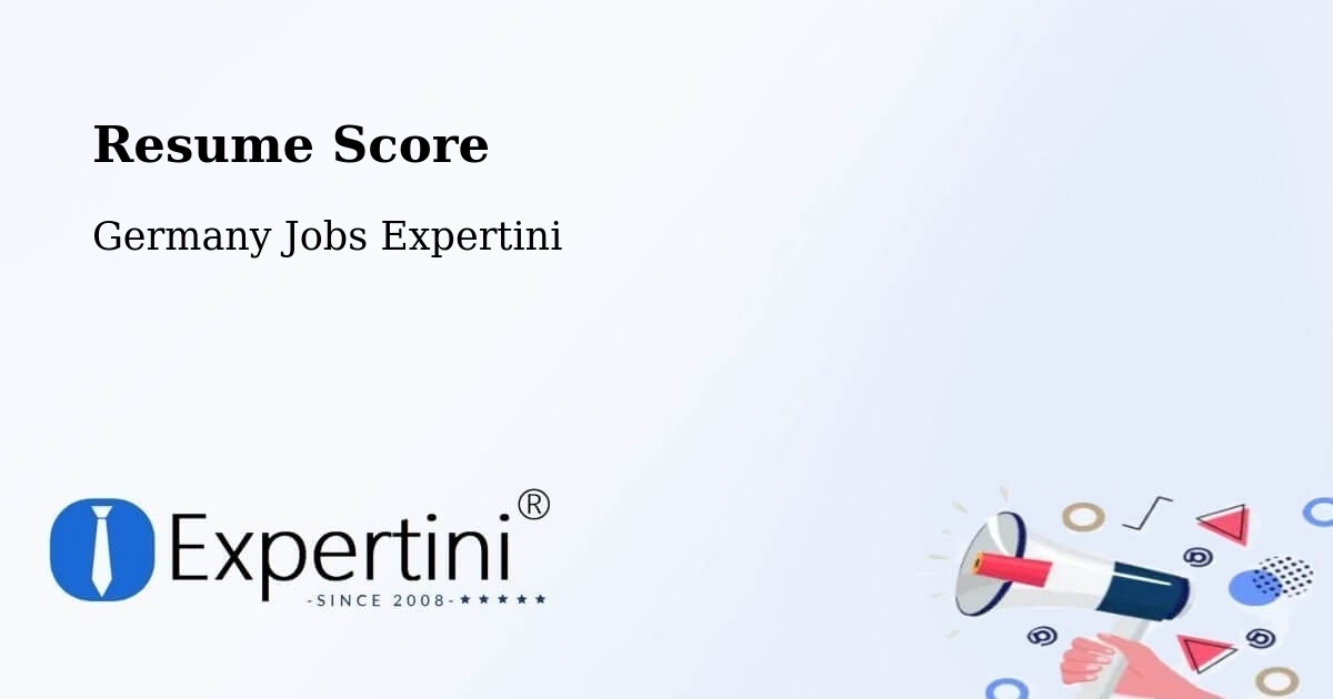 Resume Score & Job Description Match Tool – Pliening - Germany Jobs Expertini